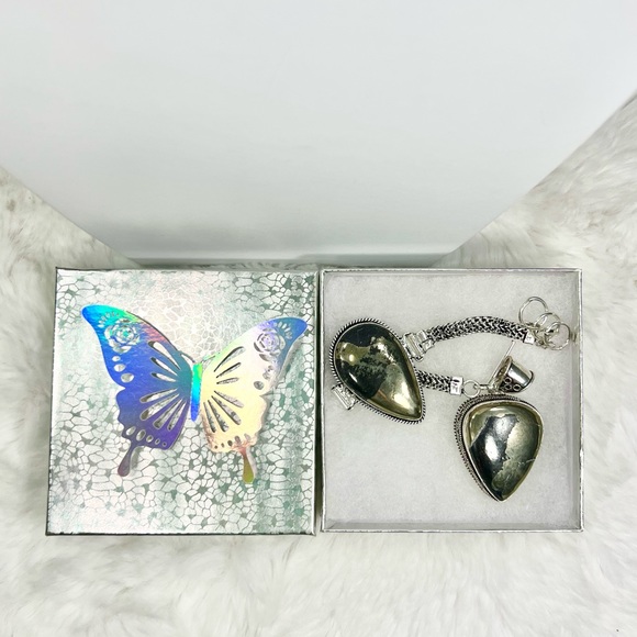 Pyrite “Fool’s Gold” 925 Pendant & Bracelet Gemstone Set - Picture 10 of 11